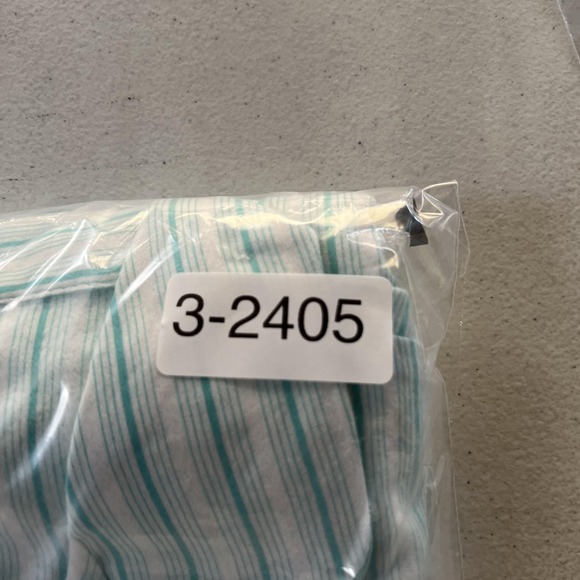 Vintage Woolworth Pajama Set Women Medium Green Stripe Flannel 2 Piece Sleepwear - Picture 4 of 5